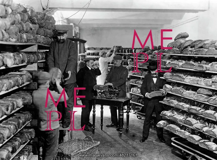 : Bread storage room, 1914 : Bread storage room, 1914