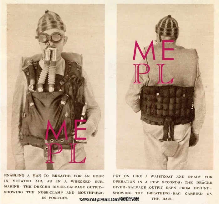 : Breathing Apparatus for Diving 1913 : Breathing Apparatus for Diving 1913