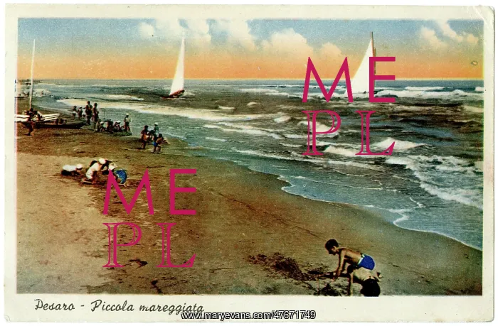 : A breezy day on the beach, Pesaro, Italy : A breezy day on the beach, Pesaro, Italy