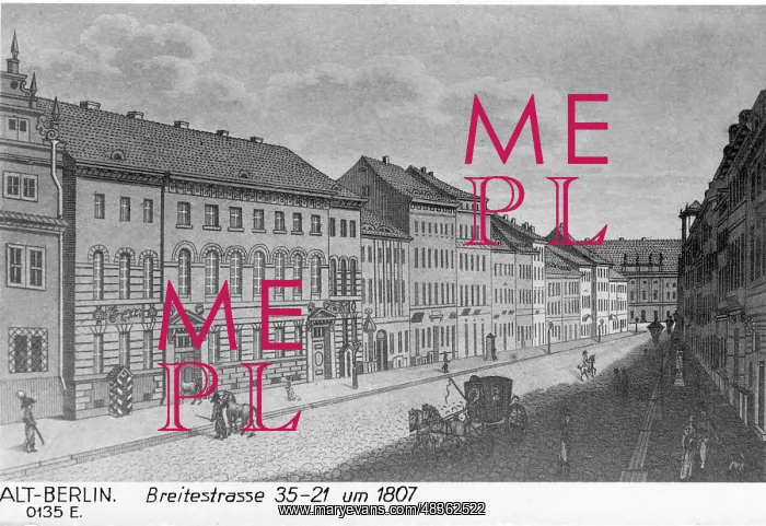 : Breite Strasse in Berlin, around 1807 : Breite Strasse in Berlin, around 1807