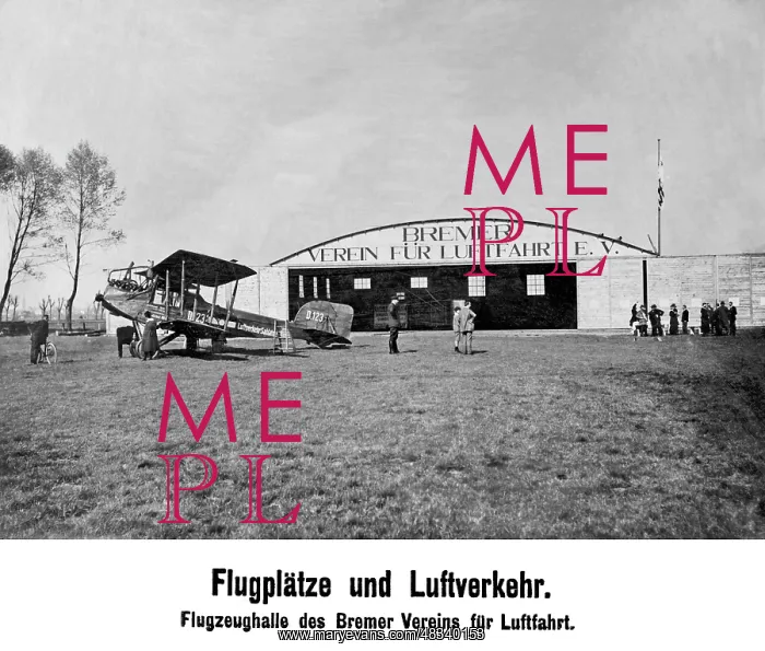 : The Bremen Airport, 1920 : The Bremen Airport, 1920