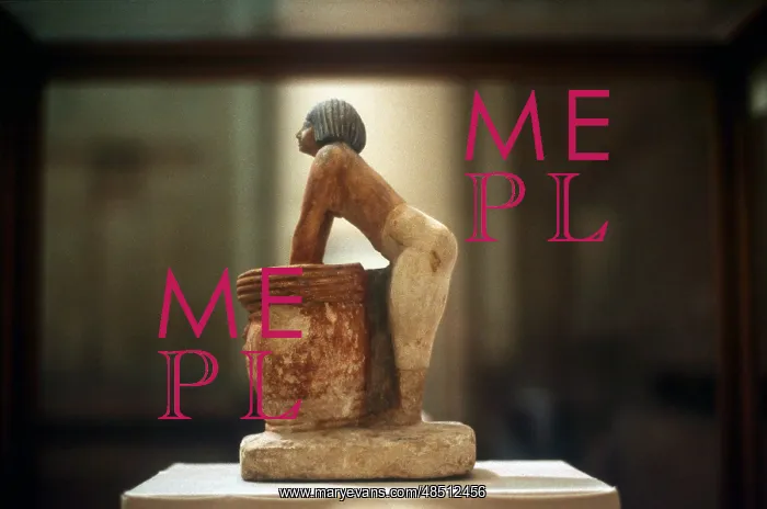 : Brewing beer: Egyptian tomb model, 9th Dynasty : Brewing beer: Egyptian tomb model, 9th Dynasty