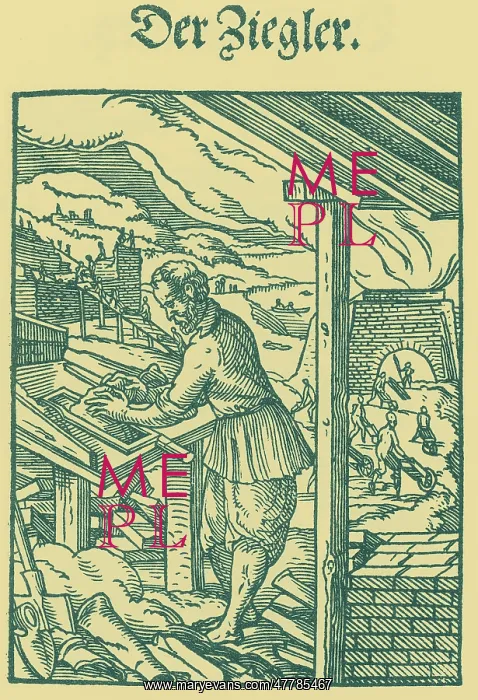: Brick Maker, Medieval Tradesman : Brick Maker, Medieval Tradesman