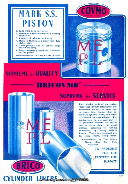 : Brico Bricovmo Pistons & Piston Rings : Brico Bricovmo Pistons & Piston Rings