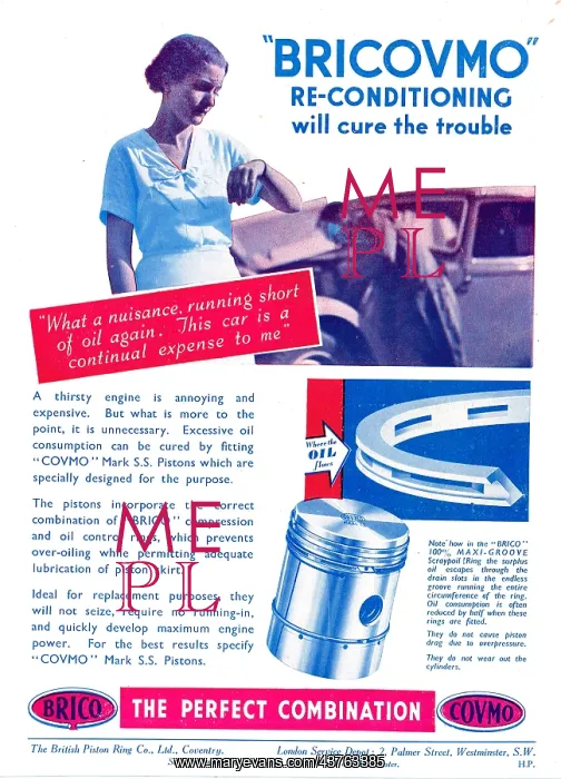 : Brico - Covmo. Bricovmo Piston Rings: Brilybdenum : Brico - Covmo. Bricovmo Piston Rings: Brilybdenum