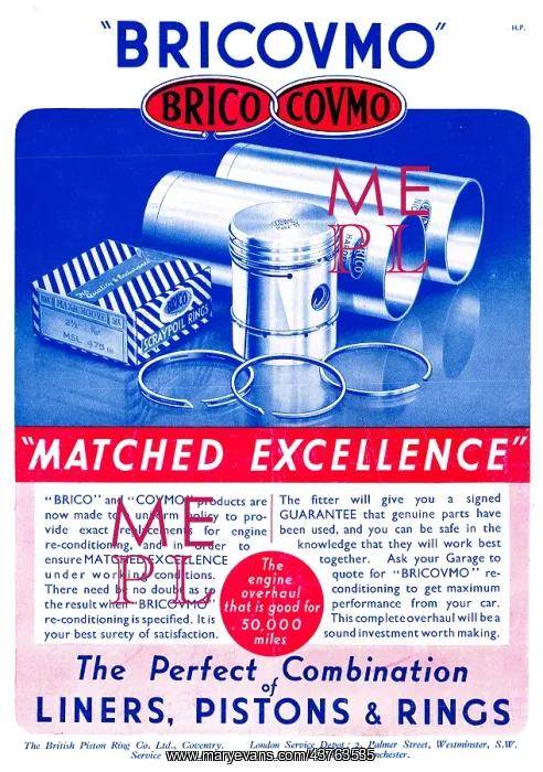 : Brico - Covmo. Bricovmo Piston Rings: Brilybdenum : Brico - Covmo. Bricovmo Piston Rings: Brilybdenum