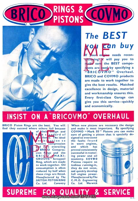 : Brico - Covmo. Bricovmo Piston Rings: Brilybdenum : Brico - Covmo. Bricovmo Piston Rings: Brilybdenum