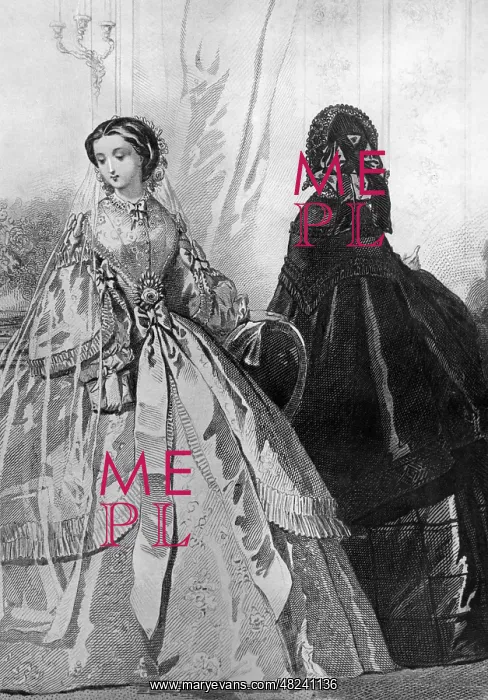: Bridal wear, 1860 : Bridal wear, 1860