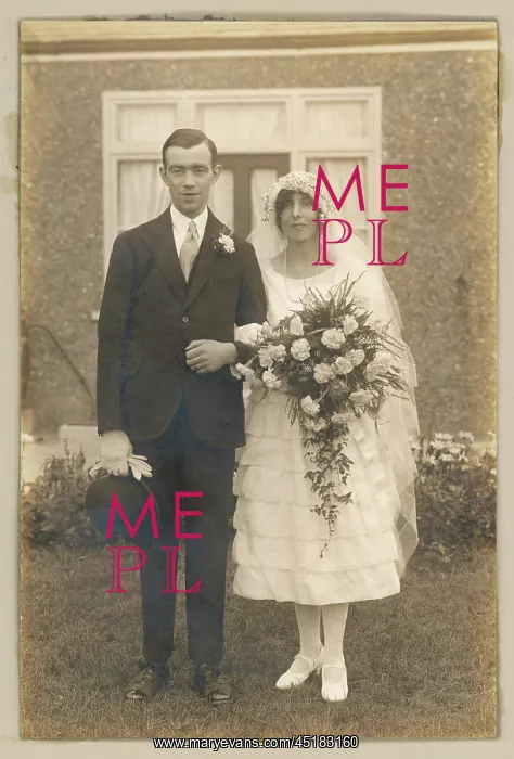 : BRIDE & GROOM 1920S : BRIDE & GROOM 1920S