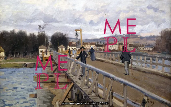 : The Bridge at Argenteuil 1872: Alfred Sisley : The Bridge at Argenteuil 1872: Alfred Sisley