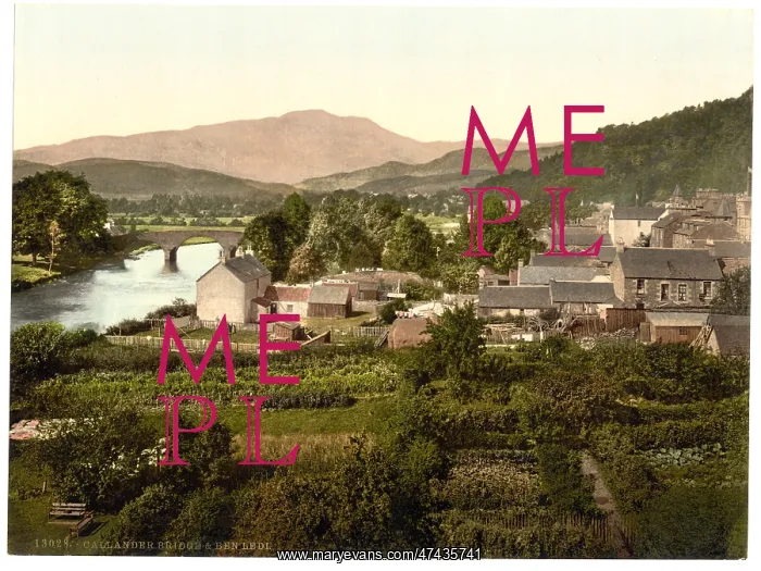 : Bridge and Ben Ledi, Callander, Scotland : Bridge and Ben Ledi, Callander, Scotland