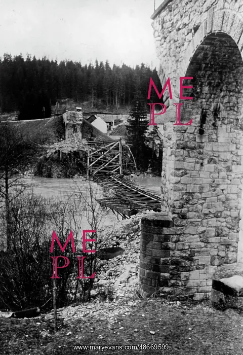  : Bridge blown up during the Yugoslavian campaign, 1941