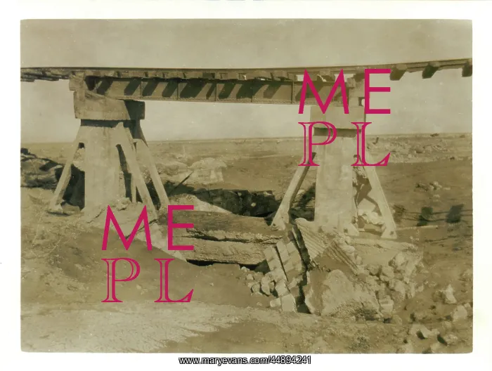 : Bridge damaged by explosives, Iraq : Bridge damaged by explosives, Iraq