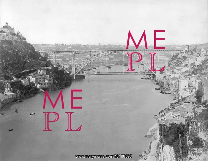 : A bridge over the Douro in Porto, 1908 : A bridge over the Douro in Porto, 1908