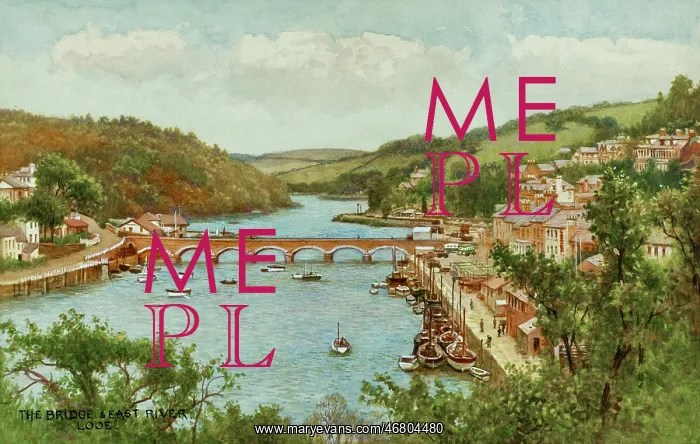 : Bridge and East River, Looe, Cornwall : Bridge and East River, Looe, Cornwall