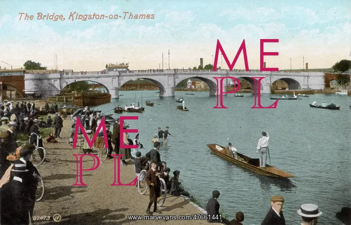 : Bridge at Kingston-on-Thames, Surrey : Bridge at Kingston-on-Thames, Surrey