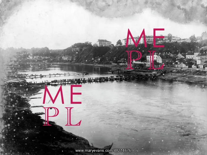 : Bridge over the Neman River in Grodno, 1915 : Bridge over the Neman River in Grodno, 1915