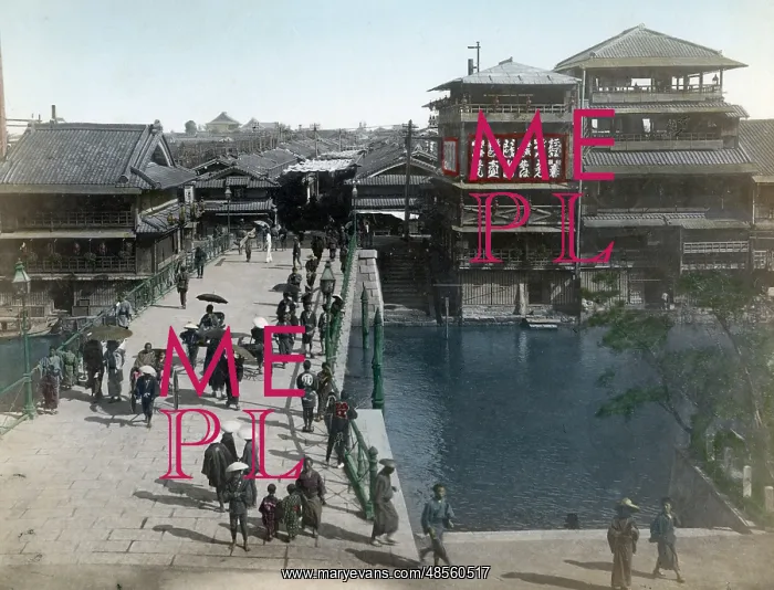  : Bridge, Osaka, Japan, circa 1890