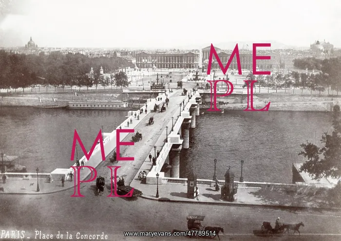 : Bridge, River Seine, Place de la Concorde, Paris, France : Bridge, River Seine, Place de la Concorde, Paris, France