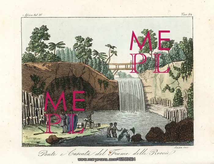 : Bridge and waterfall over a river in Madagascar : Bridge and waterfall over a river in Madagascar