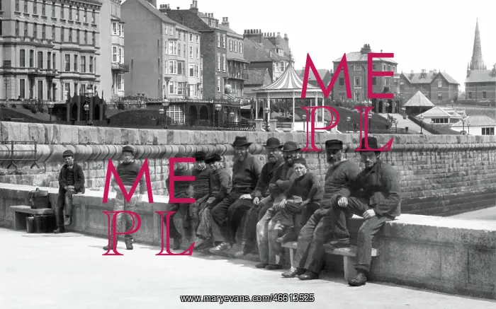 : Bridlington, Men on the Quay c1885 : Bridlington, Men on the Quay c1885