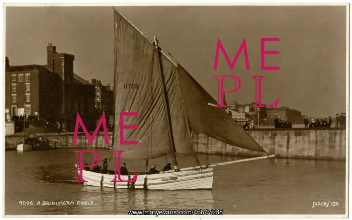 : Bridlington - A sailing Coble boat : Bridlington - A sailing Coble boat