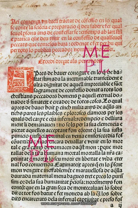 : Brief Treaty of Confession. Incunabula : Brief Treaty of Confession. Incunabula