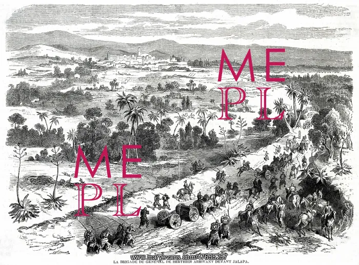 : The Brigade of General de Berthier arrives before Xalapa : The Brigade of General de Berthier arrives before Xalapa