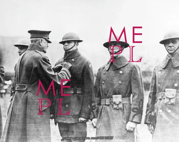 : Brigadier General Macarthur receiving DSM from Pershing : Brigadier General Macarthur receiving DSM from Pershing