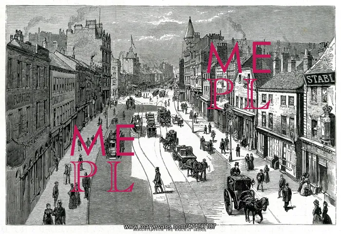 : Briggate - Leeds, Yorkshire 1885 : Briggate - Leeds, Yorkshire 1885