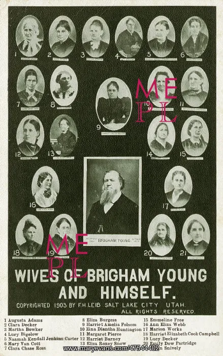: Brigham Young - Mormon Leader and Wives : Brigham Young - Mormon Leader and Wives