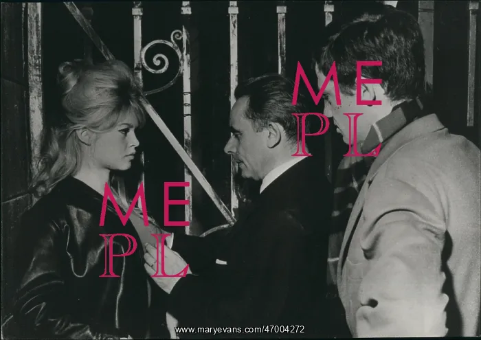 : Brigitte Bardot, director Clouzot, Jean-Paul Belmondo : Brigitte Bardot, director Clouzot, Jean-Paul Belmondo