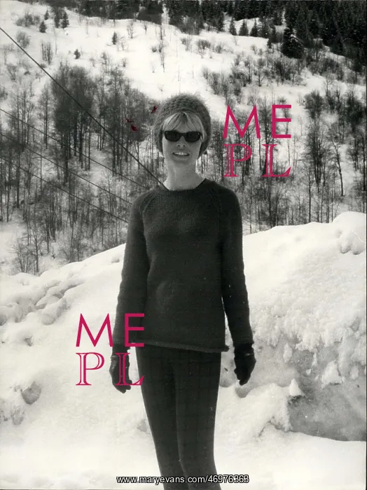 : Brigitte Bardot, French actress, on a winter holiday, France : Brigitte Bardot, French actress, on a winter holiday, France