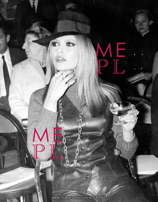 : Brigitte Bardot, French actress, at fashion show, Paris : Brigitte Bardot, French actress, at fashion show, Paris