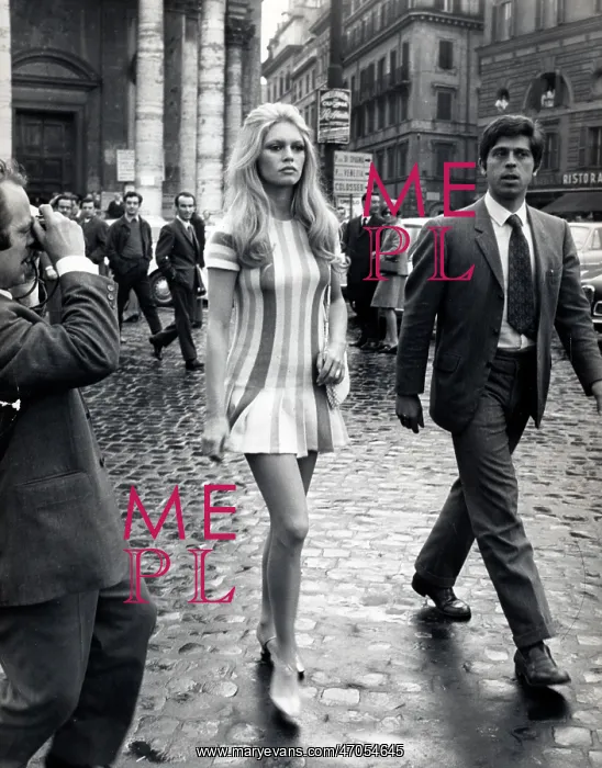 : Brigitte Bardot, French actress, in Rome : Brigitte Bardot, French actress, in Rome