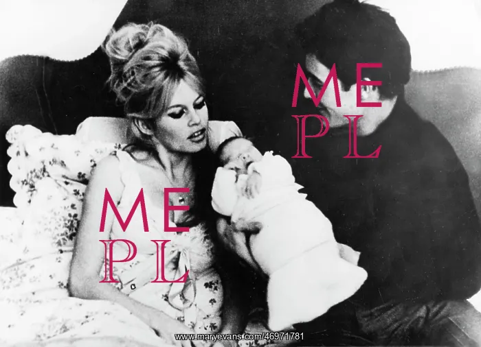 : Brigitte Bardot, Jacques Charrier and baby Nicolas : Brigitte Bardot, Jacques Charrier and baby Nicolas