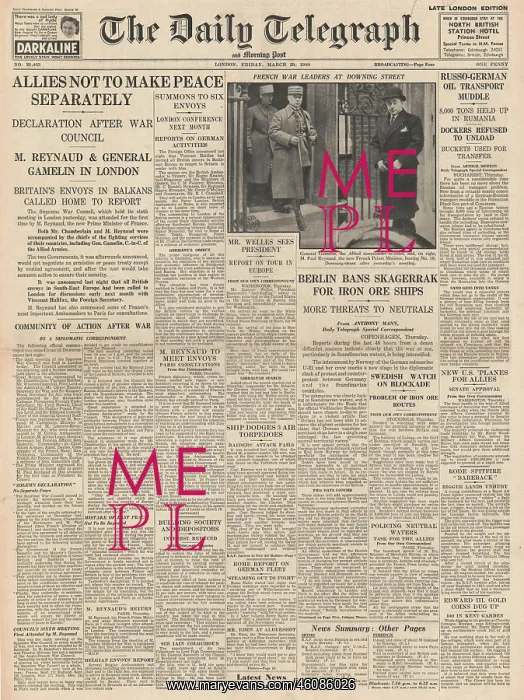 : Briitsh and French Governments declare unity in war : Briitsh and French Governments declare unity in war