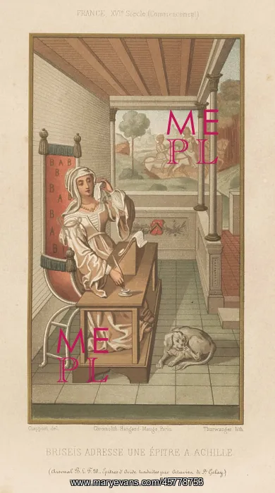 : Briseis writing a love letter to Achilles : Briseis writing a love letter to Achilles