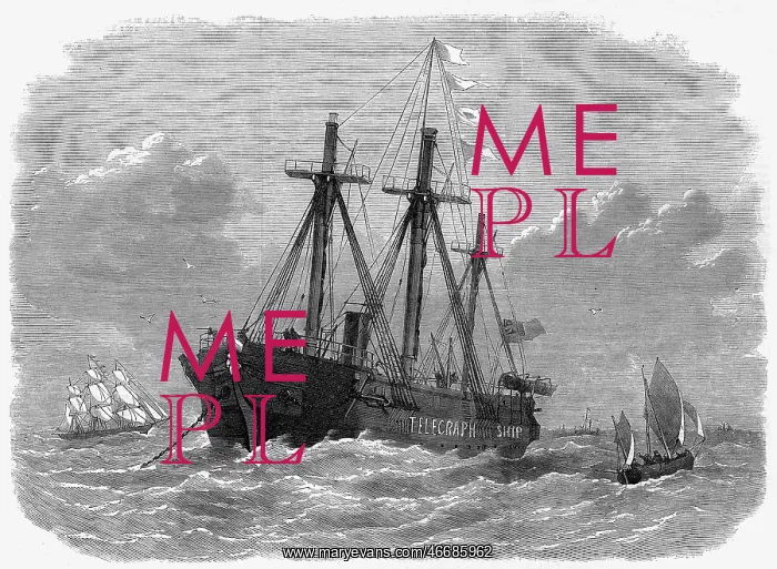 : The Brisk telegraph ship, 1870 : The Brisk telegraph ship, 1870