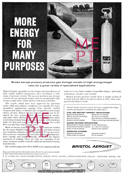 : Bristol Aerojet Pressure Vessels : Bristol Aerojet Pressure Vessels