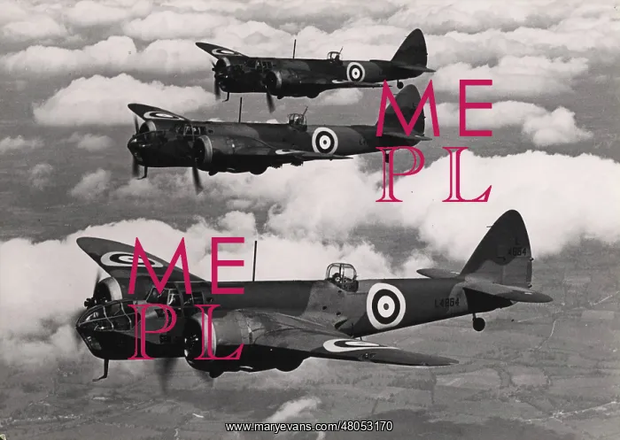 : Three Bristol Blenheim IVs in flight : Three Bristol Blenheim IVs in flight