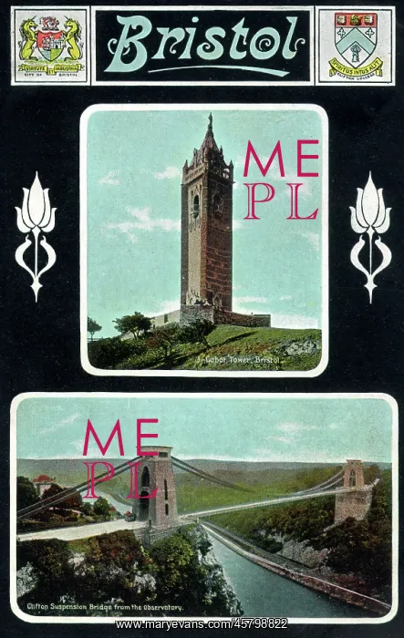 : Bristol - Cabot Tower and the Clifton Suspension Bridge : Bristol - Cabot Tower and the Clifton Suspension Bridge