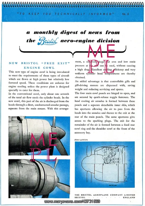 : Bristol 'Free Exit' Engine Cowls : Bristol 'Free Exit' Engine Cowls