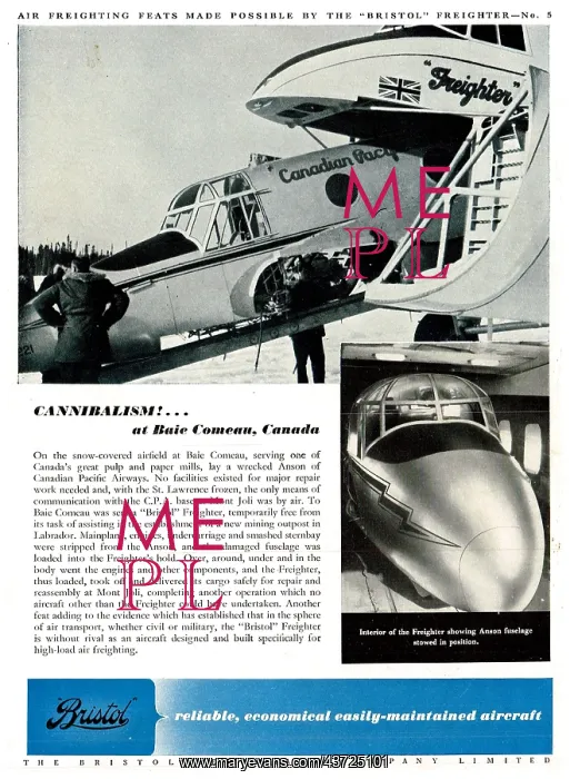 : Bristol Freighter - Bristol Wayfarer - Bristol Type 170 : Bristol Freighter - Bristol Wayfarer - Bristol Type 170