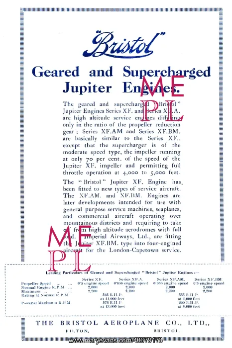 : Bristol Jupiter Aero Engine - Geared & Supercharged : Bristol Jupiter Aero Engine - Geared & Supercharged