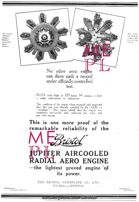 : Bristol Jupiter Aircooled Radial Aero Engine : Bristol Jupiter Aircooled Radial Aero Engine