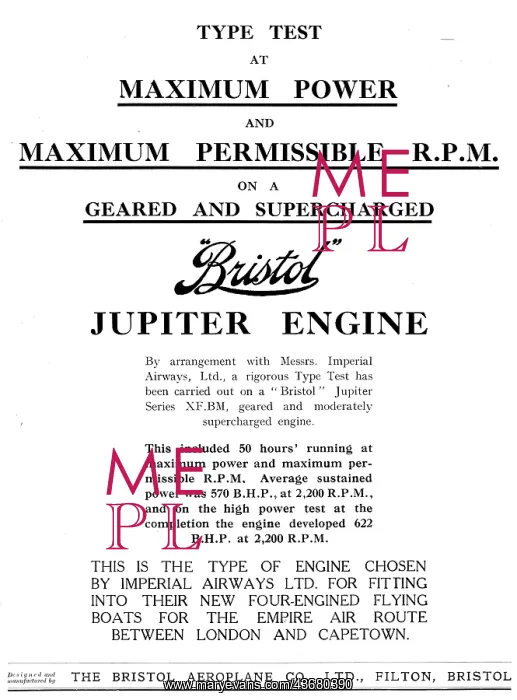 : Bristol Jupiter XF.BM Geared & Supercharged : Bristol Jupiter XF.BM Geared & Supercharged