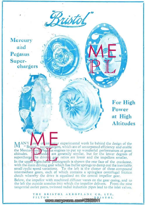 : Bristol Mercury & Pegasus Aero Engine Superchargers : Bristol Mercury & Pegasus Aero Engine Superchargers