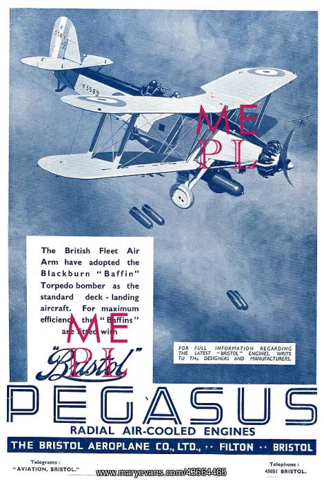 : Bristol Pegasus Aero Engine Blackburn Baffin K3589 : Bristol Pegasus Aero Engine Blackburn Baffin K3589