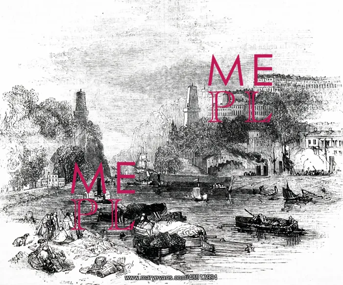 : Bristol, showing the Clifton Bridge with only : Bristol, showing the Clifton Bridge with only